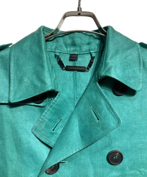 BURBERRY PRORSUM（バーバリープローサム）BURBERRY PRORSUM (バーバリープローサム) リネントレンチコート グリーン サイズ:46の古着・服飾アイテム