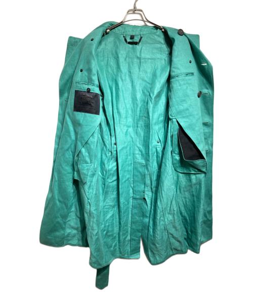 BURBERRY PRORSUM（バーバリープローサム）BURBERRY PRORSUM (バーバリープローサム) リネントレンチコート グリーン サイズ:46の古着・服飾アイテム