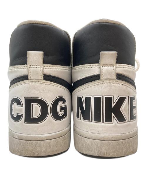 NIKE（ナイキ）NIKE (ナイキ) COMME des GARCONS HOMME PLUS (コムデギャルソンオムプリュス) TERMINATOR HIGH SP/ターミネーター ハイ SP ホワイト×ブラック サイズ:28.5㎝の古着・服飾アイテム