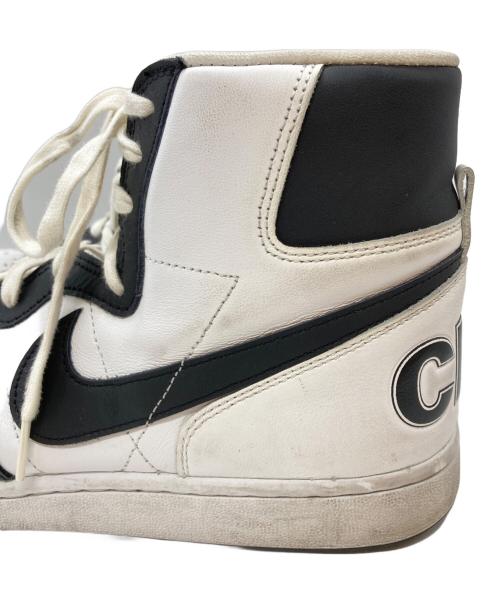 NIKE（ナイキ）NIKE (ナイキ) COMME des GARCONS HOMME PLUS (コムデギャルソンオムプリュス) TERMINATOR HIGH SP/ターミネーター ハイ SP ホワイト×ブラック サイズ:28.5㎝の古着・服飾アイテム