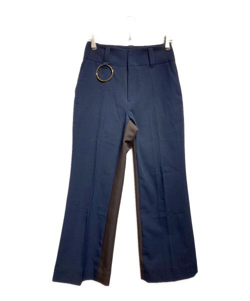 ANTHEM A（アンセム エー）ANTHEM A (アンセム エー) 裾切替スラックス ネイビー サイズ:Ｓの古着・服飾アイテム
