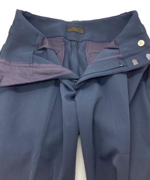 ANTHEM A（アンセム エー）ANTHEM A (アンセム エー) 裾切替スラックス ネイビー サイズ:Ｓの古着・服飾アイテム