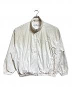 Acne studiosアクネ ストゥディオズ）の古着「ウォッシュ加工ロゴジッパージャケット/Washed-finish logo zip-up jacket」｜アイボリー