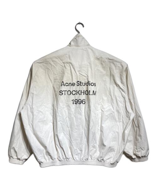 Acne studios（アクネ ストゥディオズ）Acne studios (アクネ ストゥディオズ) ウォッシュ加工ロゴジッパージャケット/Washed-finish logo zip-up jacket アイボリー サイズ:48の古着・服飾アイテム