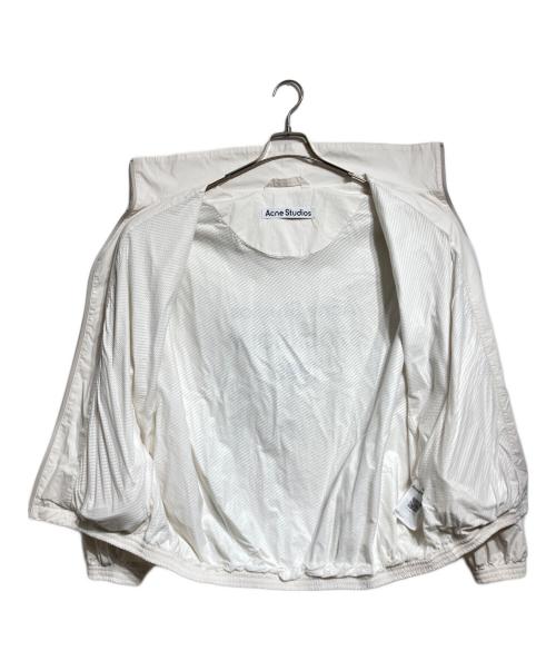 Acne studios（アクネ ストゥディオズ）Acne studios (アクネ ストゥディオズ) ウォッシュ加工ロゴジッパージャケット/Washed-finish logo zip-up jacket アイボリー サイズ:48の古着・服飾アイテム