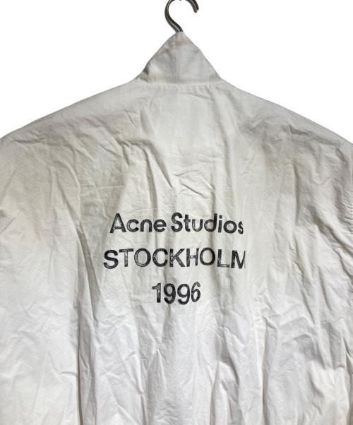 Acne studios（アクネ ストゥディオズ）Acne studios (アクネ ストゥディオズ) ウォッシュ加工ロゴジッパージャケット/Washed-finish logo zip-up jacket アイボリー サイズ:48の古着・服飾アイテム