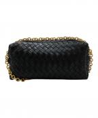 ellemeエレメ）の古着「Trousse Woven Leather レザーメッシュ ショルダーバッグ」｜ブラック