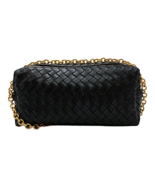 elleme（エレメ）elleme (エレメ) Trousse Woven Leather レザーメッシュ ショルダーバッグ ブラックの古着・服飾アイテム