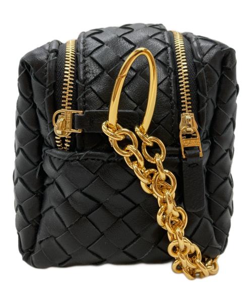 elleme（エレメ）elleme (エレメ) Trousse Woven Leather レザーメッシュ ショルダーバッグ ブラックの古着・服飾アイテム