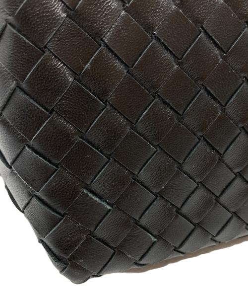 elleme（エレメ）elleme (エレメ) Trousse Woven Leather レザーメッシュ ショルダーバッグ ブラックの古着・服飾アイテム