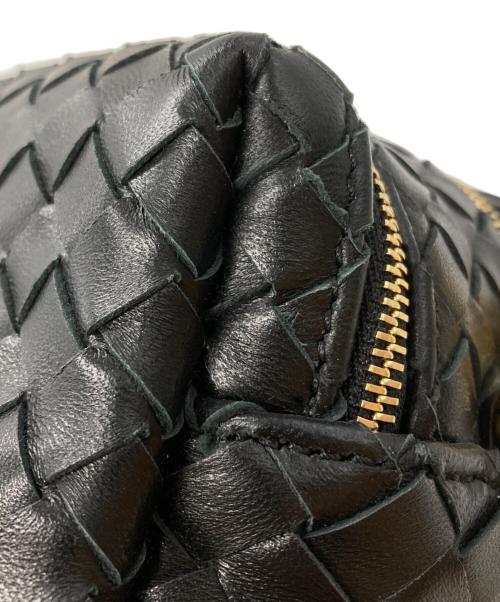 elleme（エレメ）elleme (エレメ) Trousse Woven Leather レザーメッシュ ショルダーバッグ ブラックの古着・服飾アイテム