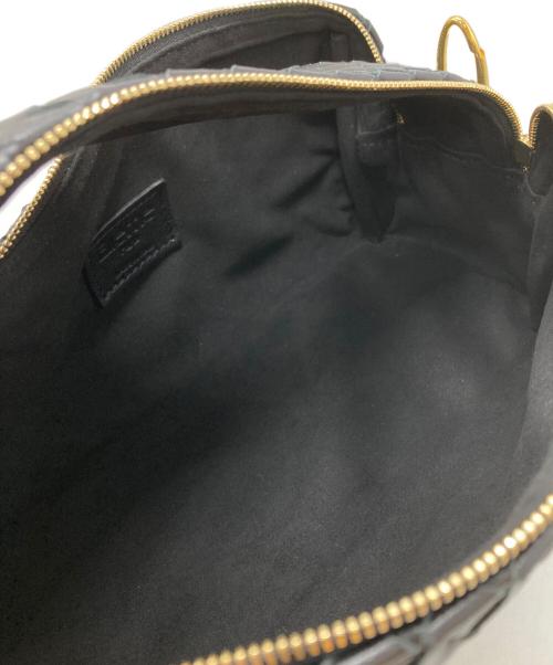 elleme（エレメ）elleme (エレメ) Trousse Woven Leather レザーメッシュ ショルダーバッグ ブラックの古着・服飾アイテム
