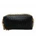 elleme（エレメ）の古着「Trousse Woven Leather レザーメッシュ ショルダーバッグ」｜ブラック