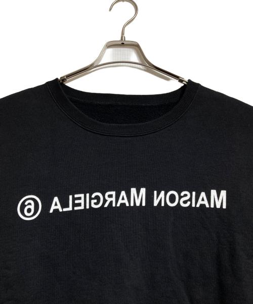 MM6 Maison Margiela（エムエムシックスメゾンマルジェラ）MM6 Maison Margiela (エムエムシックスメゾンマルジェラ) クロップドロゴスウェット/Cropped Logo Sweatshirt ブラック サイズ:Lの古着・服飾アイテム