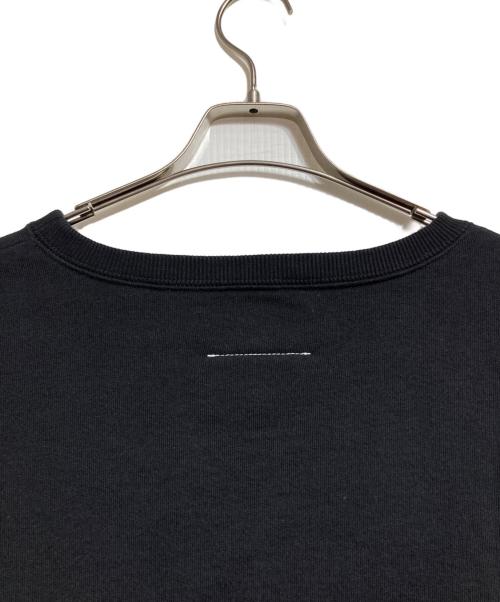 MM6 Maison Margiela（エムエムシックスメゾンマルジェラ）MM6 Maison Margiela (エムエムシックスメゾンマルジェラ) クロップドロゴスウェット/Cropped Logo Sweatshirt ブラック サイズ:Lの古着・服飾アイテム