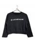 MM6 Maison Margiela（エムエムシックスメゾンマルジェラ）の古着「クロップドロゴスウェット/Cropped Logo Sweatshirt」｜ブラック