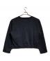 MM6 Maison Margiela (エムエムシックスメゾンマルジェラ) クロップドロゴスウェット/Cropped Logo Sweatshirt ブラック サイズ:L：25000円