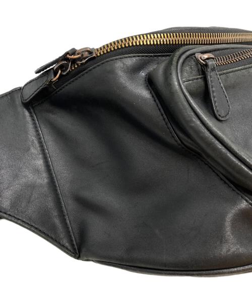 Maison Margiela（メゾンマルジェラ）Maison Margiela (メゾンマルジェラ) H&M (エイチアンドエム) レザーウエストバッグ/Leather waist bag ブラックの古着・服飾アイテム