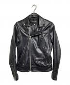 JOHNNY WOLFジョニーウルフ）の古着「ラムレザージャケット/Lamb Leather Jacket」｜ブラック
