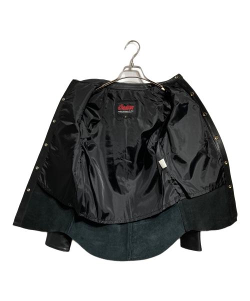 INDIAN MOTORCYCLE（インディアンモーターサイクル）INDIAN MOTORCYCLE (インディアンモーターサイクル) レザーウエスタンシャツジャケット/Leather Western Shirt Jacket ブラック サイズ:Sの古着・服飾アイテム