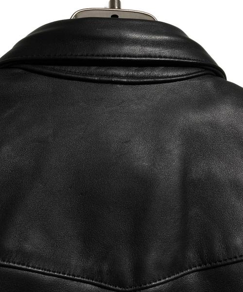 INDIAN MOTORCYCLE（インディアンモーターサイクル）INDIAN MOTORCYCLE (インディアンモーターサイクル) レザーウエスタンシャツジャケット/Leather Western Shirt Jacket ブラック サイズ:Sの古着・服飾アイテム