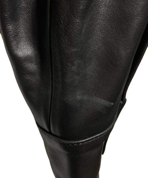 INDIAN MOTORCYCLE（インディアンモーターサイクル）INDIAN MOTORCYCLE (インディアンモーターサイクル) レザーウエスタンシャツジャケット/Leather Western Shirt Jacket ブラック サイズ:Sの古着・服飾アイテム