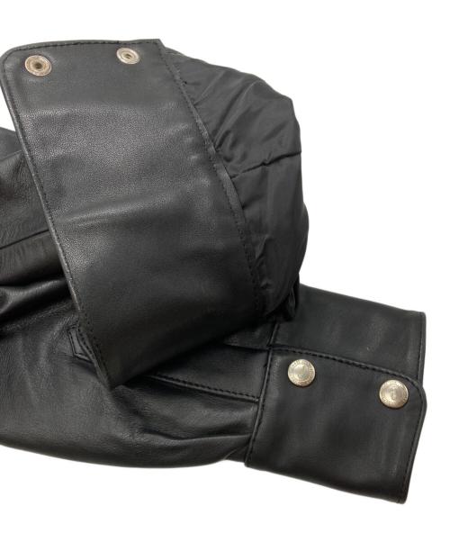 INDIAN MOTORCYCLE（インディアンモーターサイクル）INDIAN MOTORCYCLE (インディアンモーターサイクル) レザーウエスタンシャツジャケット/Leather Western Shirt Jacket ブラック サイズ:Sの古着・服飾アイテム