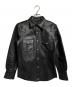 INDIAN MOTORCYCLE（インディアンモーターサイクル）の古着「レザーウエスタンシャツジャケット/Leather Western Shirt Jacket」｜ブラック