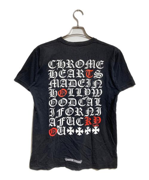 CHROME HEARTS（クロムハーツ）CHROME HEARTS (クロムハーツ) バックプリント総ロゴTシャツ/Logo Tee ブラック サイズ:Mの古着・服飾アイテム
