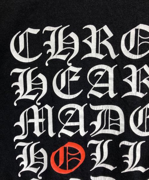 CHROME HEARTS（クロムハーツ）CHROME HEARTS (クロムハーツ) バックプリント総ロゴTシャツ/Logo Tee ブラック サイズ:Mの古着・服飾アイテム