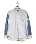 COMME des GARCONS HOMME DEUXコムデギャルソン オム ドゥ）の古着「切替ストライプシャツ/Panelled Stripe Shirt」｜ブルー