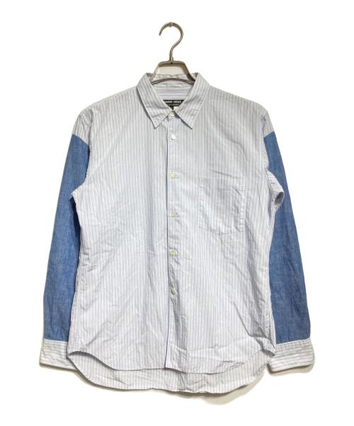COMME des GARCONS HOMME DEUX（コムデギャルソン オム ドゥ）COMME des GARCONS HOMME DEUX (コムデギャルソン オム ドゥ) 切替ストライプシャツ/Panelled Stripe Shirt ブルー サイズ:Sの古着・服飾アイテム