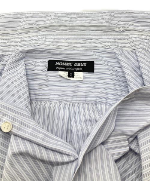 COMME des GARCONS HOMME DEUX（コムデギャルソン オム ドゥ）COMME des GARCONS HOMME DEUX (コムデギャルソン オム ドゥ) 切替ストライプシャツ/Panelled Stripe Shirt ブルー サイズ:Sの古着・服飾アイテム