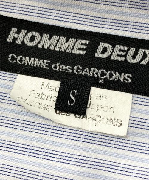 COMME des GARCONS HOMME DEUX（コムデギャルソン オム ドゥ）COMME des GARCONS HOMME DEUX (コムデギャルソン オム ドゥ) 切替ストライプシャツ/Panelled Stripe Shirt ブルー サイズ:Sの古着・服飾アイテム