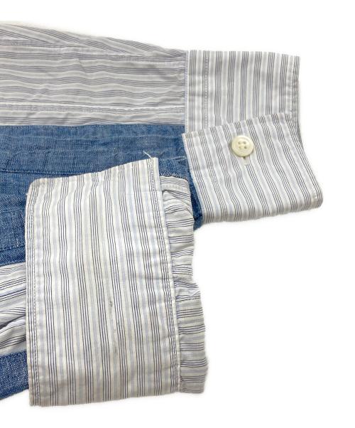COMME des GARCONS HOMME DEUX（コムデギャルソン オム ドゥ）COMME des GARCONS HOMME DEUX (コムデギャルソン オム ドゥ) 切替ストライプシャツ/Panelled Stripe Shirt ブルー サイズ:Sの古着・服飾アイテム