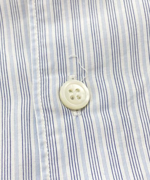 COMME des GARCONS HOMME DEUX（コムデギャルソン オム ドゥ）COMME des GARCONS HOMME DEUX (コムデギャルソン オム ドゥ) 切替ストライプシャツ/Panelled Stripe Shirt ブルー サイズ:Sの古着・服飾アイテム