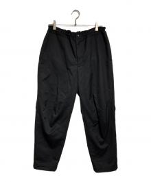 BLACK COMME des GARCONS（ブラックコムデギャルソン）の古着「ウールニータックパンツ/ Wool Knee-Tuck Pants」｜ブラック