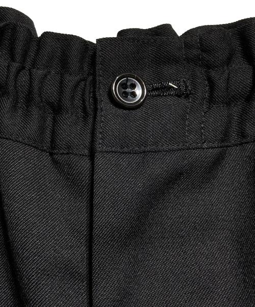 BLACK COMME des GARCONS（ブラックコムデギャルソン）BLACK COMME des GARCONS (ブラックコムデギャルソン) ウールニータックパンツ/ Wool Knee-Tuck Pants ブラック サイズ:Mの古着・服飾アイテム