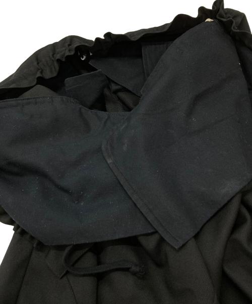 BLACK COMME des GARCONS（ブラックコムデギャルソン）BLACK COMME des GARCONS (ブラックコムデギャルソン) ウールニータックパンツ/ Wool Knee-Tuck Pants ブラック サイズ:Mの古着・服飾アイテム