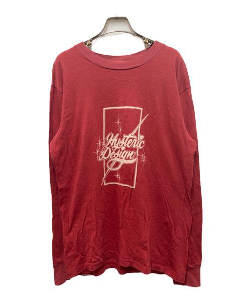 Hysteric Glamour（ヒステリックグラマー）Hysteric Glamour (ヒステリックグラマー) 90s長袖カットソー レッド サイズ:FREEの古着・服飾アイテム
