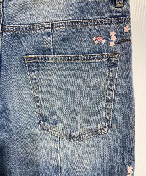 Desigual（デシグアル）Desigual (デシグアル) 桜フルイドデニムパンツ/Sakura Fluid Denim Pants インディゴ サイズ:40の古着・服飾アイテム