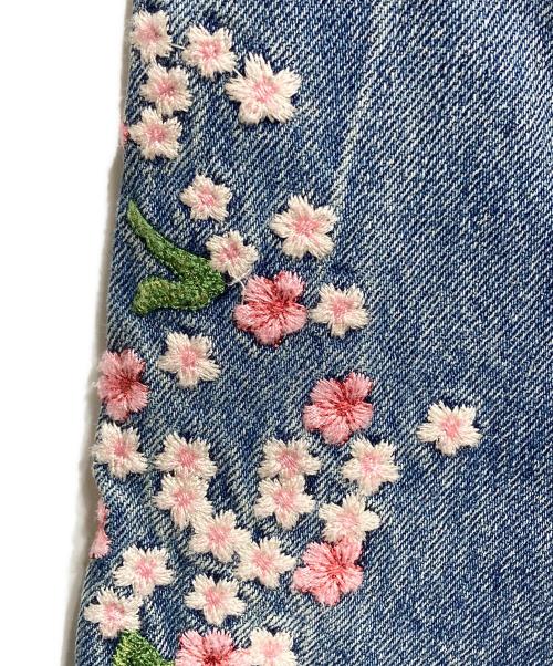 Desigual（デシグアル）Desigual (デシグアル) 桜フルイドデニムパンツ/Sakura Fluid Denim Pants インディゴ サイズ:40の古着・服飾アイテム