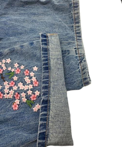 Desigual（デシグアル）Desigual (デシグアル) 桜フルイドデニムパンツ/Sakura Fluid Denim Pants インディゴ サイズ:40の古着・服飾アイテム