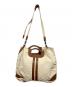 KAPITAL (キャピタル) キャンバス×レザー 2wayバッグ/Canvas and Leather 2Way Bag ベージュ×ブラウン：28000円