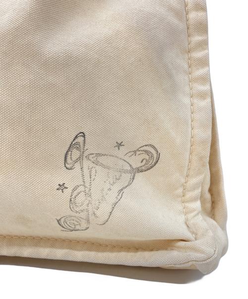 KAPITAL（キャピタル）KAPITAL (キャピタル) キャンバス×レザートートバッグ/Tote Bag ベージュ×ブラウンの古着・服飾アイテム
