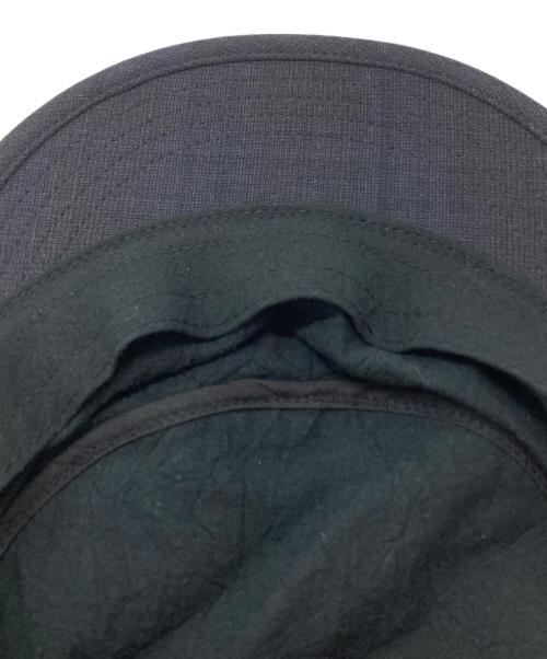 UNDERCOVER（アンダーカバー）UNDERCOVER (アンダーカバー) ERMENEGILDO ZEGNA (エルメネジルド・ゼニア) ウールガーゼワークキャップ ブラックの古着・服飾アイテム