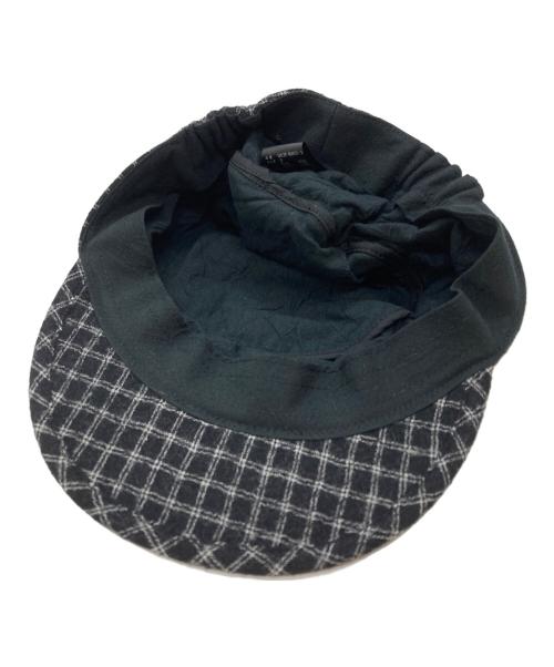 UNDERCOVER（アンダーカバー）UNDERCOVER (アンダーカバー) ウールガーゼチェックワークキャップ ブラックの古着・服飾アイテム
