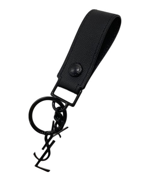 Saint Laurent Paris（サンローランパリ）Saint Laurent Paris (サンローランパリ) モノグラムキーリング/Monogram Key Ring ブラックの古着・服飾アイテム