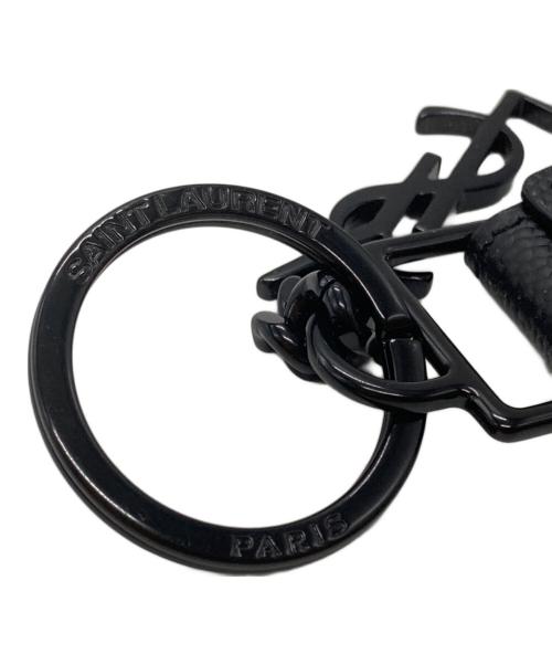 Saint Laurent Paris（サンローランパリ）Saint Laurent Paris (サンローランパリ) モノグラムキーリング/Monogram Key Ring ブラックの古着・服飾アイテム