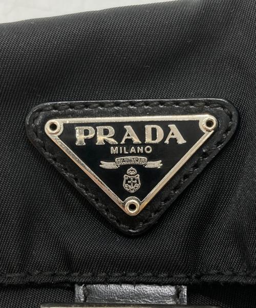PRADA（プラダ）PRADA (プラダ) ナイロン製トリプルポーチ付きウエストバッグ ブラックの古着・服飾アイテム